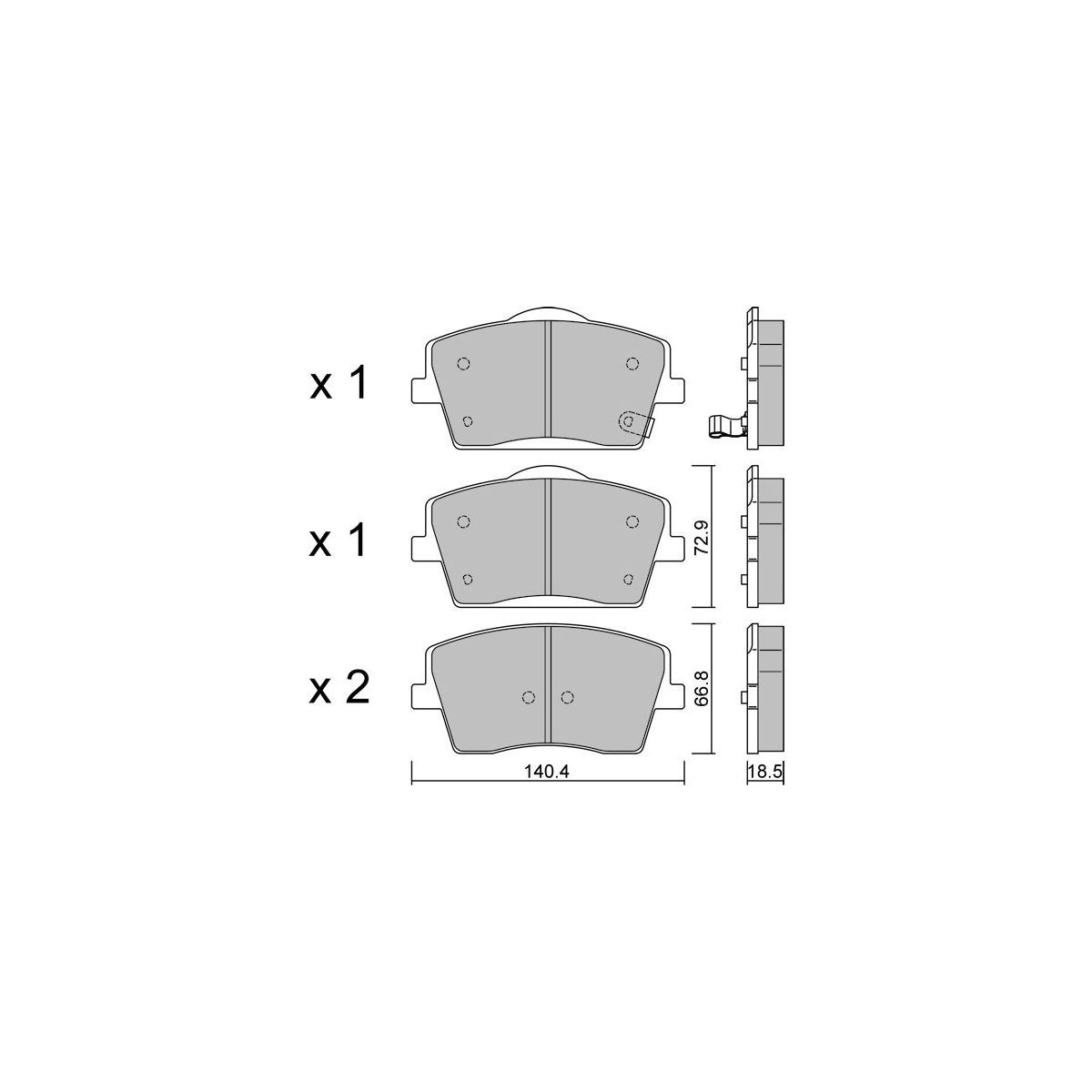 Bremsbeläge GT2i club Avant für Lynk & Co 03 I 2.0 Trazione Integrale (2018- ) - GT-PC11861 - 3666618604374
