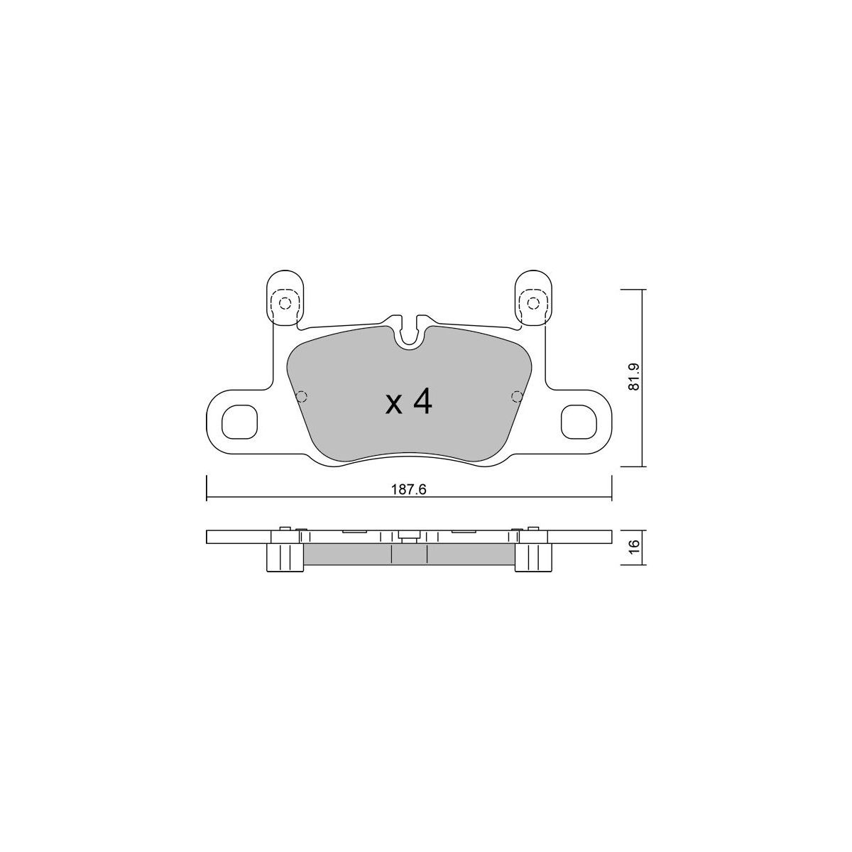 Bremsbeläge GT2i Club Hinten für Porsche 911 carrera -Typ 992 (2019- ) - GT-PC12583 - 3666618604367