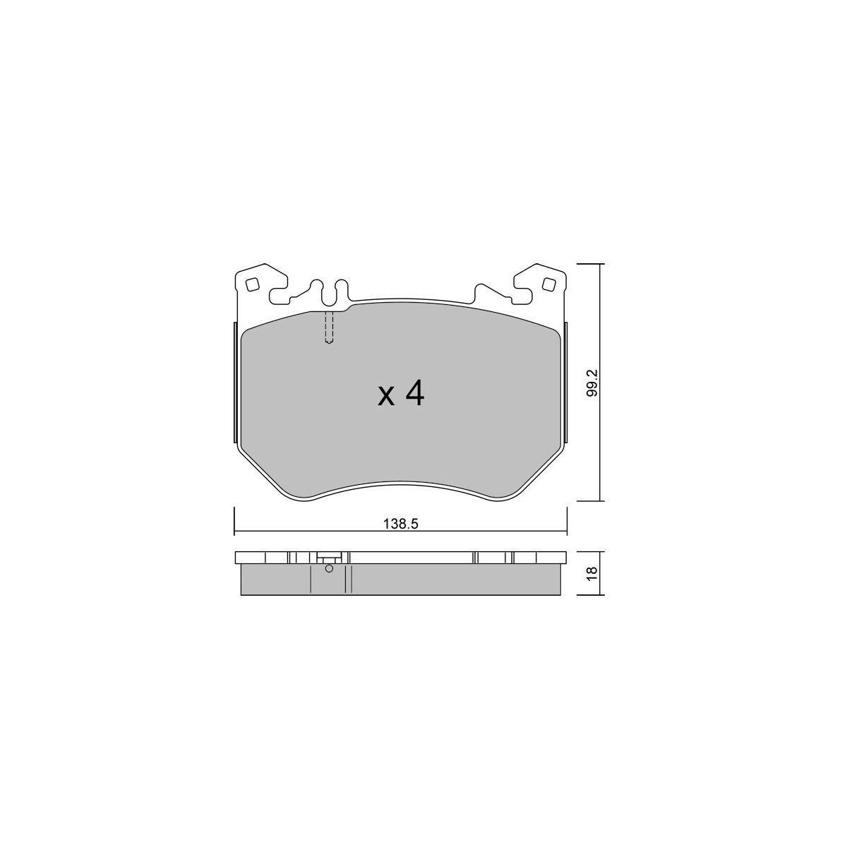 GT2i club Front brake pads for Mercedes GLC AMG 63S E performance 4-Matic (2022- ) - GT-PC13111 - 3666618604350
