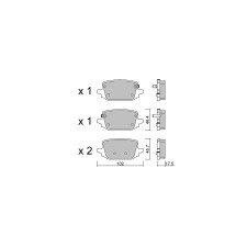 GT2i club rear brake pads for Renault Austral TCE 160 (2022- )