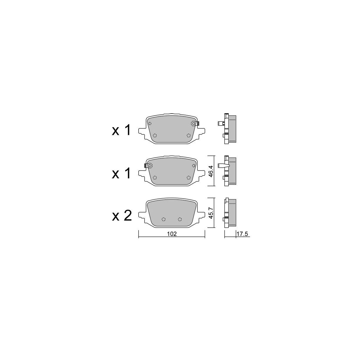 Plaquettes de frein GT2i club Arrière pour Renault Austral TCE 160 (2022- ) - GT-PC13662 - 3666618604336
