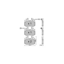Plaquettes de frein GT2i club Avant pour Maserati Grecale Folgore Q4 (2022- )