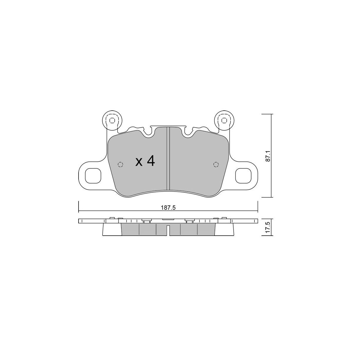 GT2i club rear brake pads for Porsche 911 GT3 RS Type-991 (2013- ) - GT-PC14170 - 3666618604244