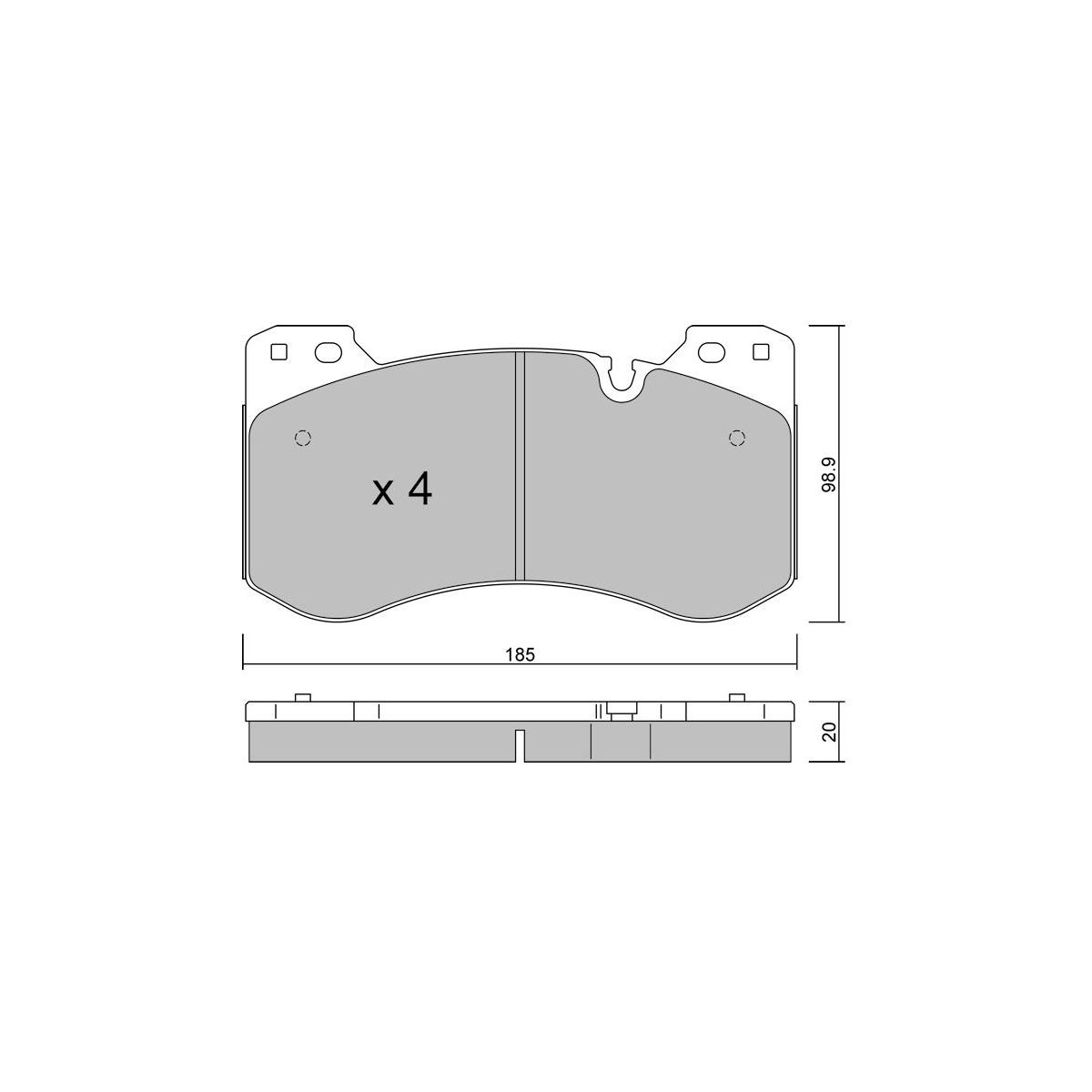 GT2i club Front brake pads for BMW M4 competition (2020- ) - GT-PC14200 - 3666618604237