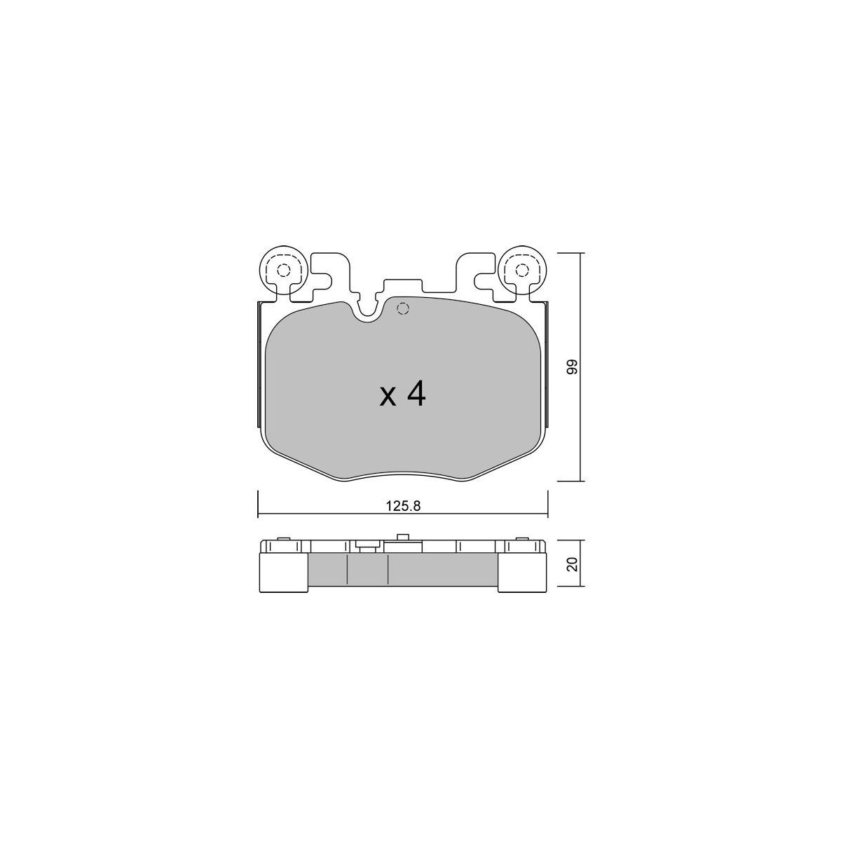 GT2i club front brake pads for BMW I4 M50 (2018- ) - GT-PC14230 - 3666618604220