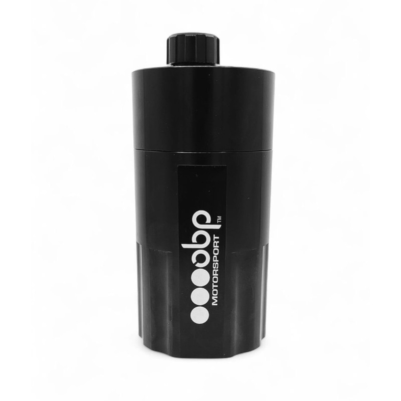 OBP 0.6L oil catch tank 2x AN8 female inlets + breather - OBP-V2CT010 - OBPV2CT010 - 3666618604787