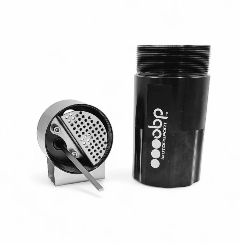 OBP 0.6L oil catch tank 2x AN8 female inlets + breather - OBP-V2CT010 - OBPV2CT010 - 3666618604787
