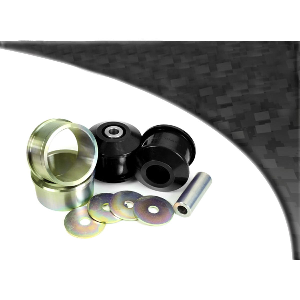 Boccola Powerflex Black Series posteriore assale anteriore Alfa Romeo MiTo (2008-2018) (2 pezzi) - PF-F801702-2N - PFF80-1702BLK - 5055676566102