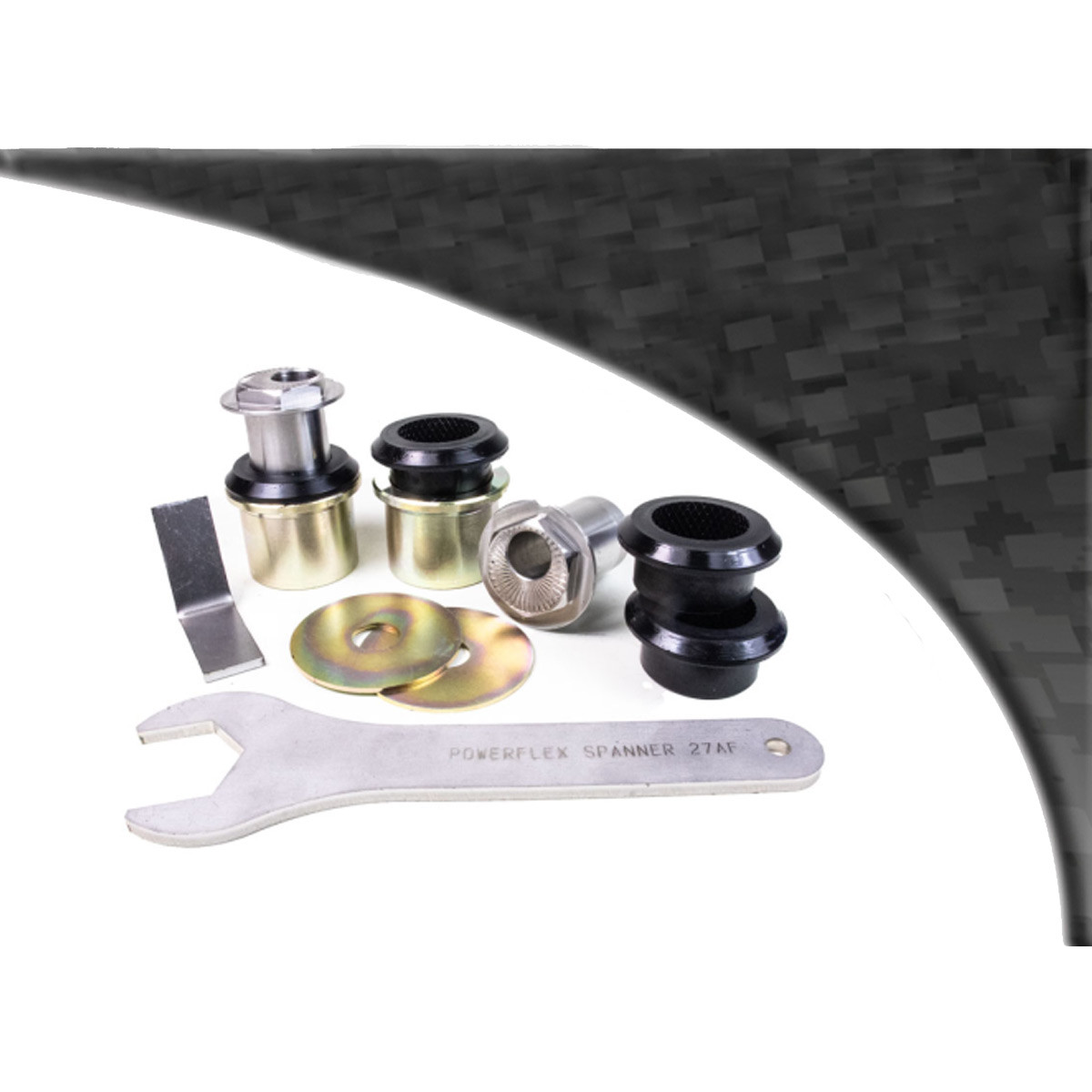 Powerflex Black Series rear upper wishbone outer bush camber adjustable VAG (2 parts) - PF-R85513G-2N - PFR85-513GBLK - 5055676565440