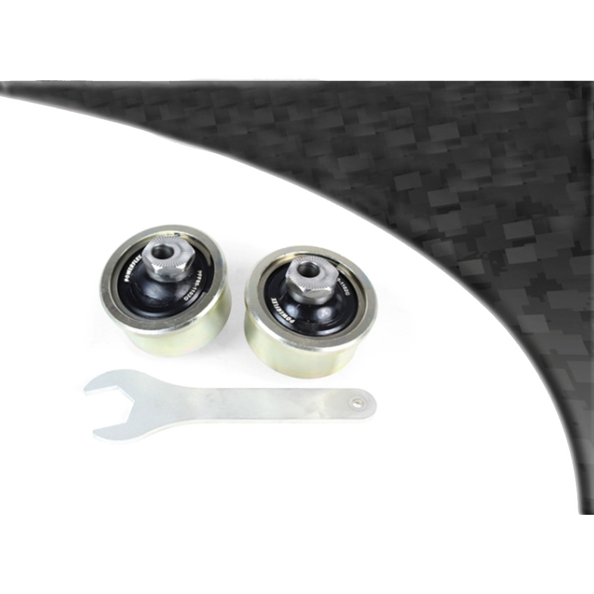 Powerflex Black Series front wishbone rear bush caster adjustable Alfa Romeo MiTo (2008-2018) (2 parts) - PF-F801102G-2N - PFF80-1102GBLK - 5055676523631