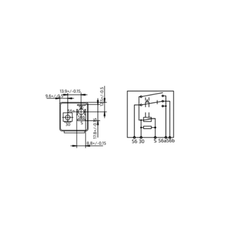 Relé 12V 2X150W - CNH - EL-RL15150 - 3700660420534