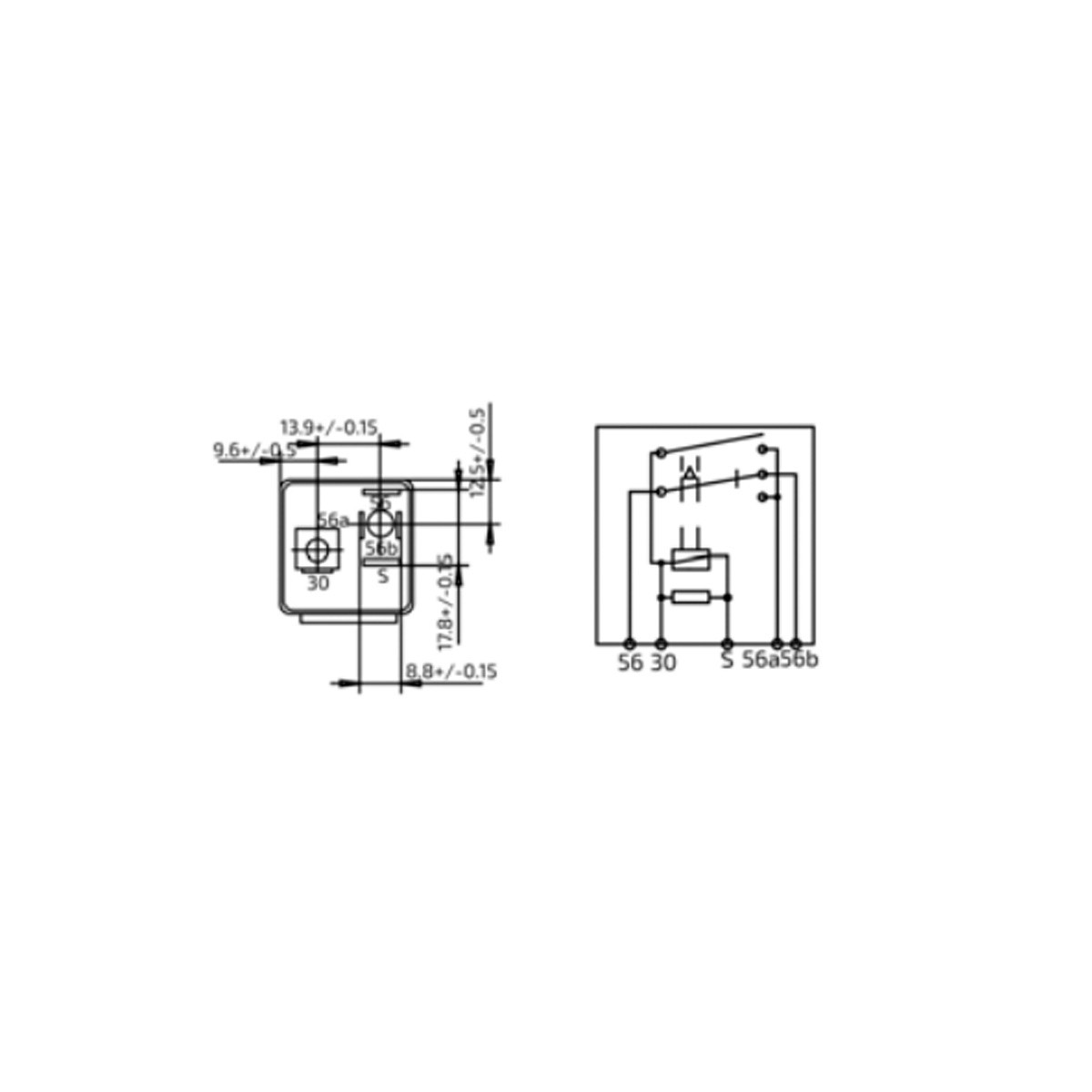 Relé 12V 2X150W - CNH - EL-RL15150 - 3700660420534