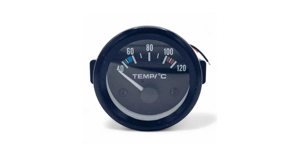 Indicatore della temperatura acqua OBP Ø 52 mm nero - 40-120 °C