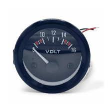 OBP voltmeter Ø 52mm black - 8-16V