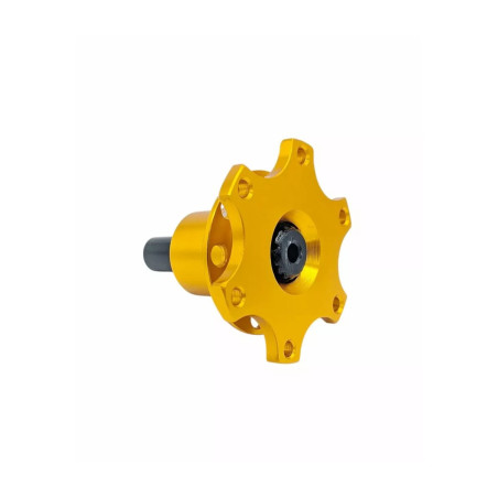 Mozzo volante quick release OBP scanalato a 6 fori FIA - Nero / Oro