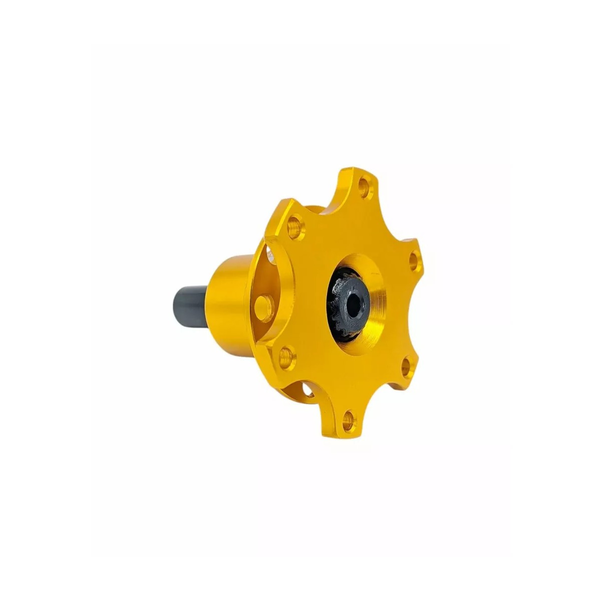 Mozzo volante quick release OBP scanalato a 6 fori FIA - Nero / Oro - OBP-QRSW-7 - OBP-QRSW-7 - 3666618612980