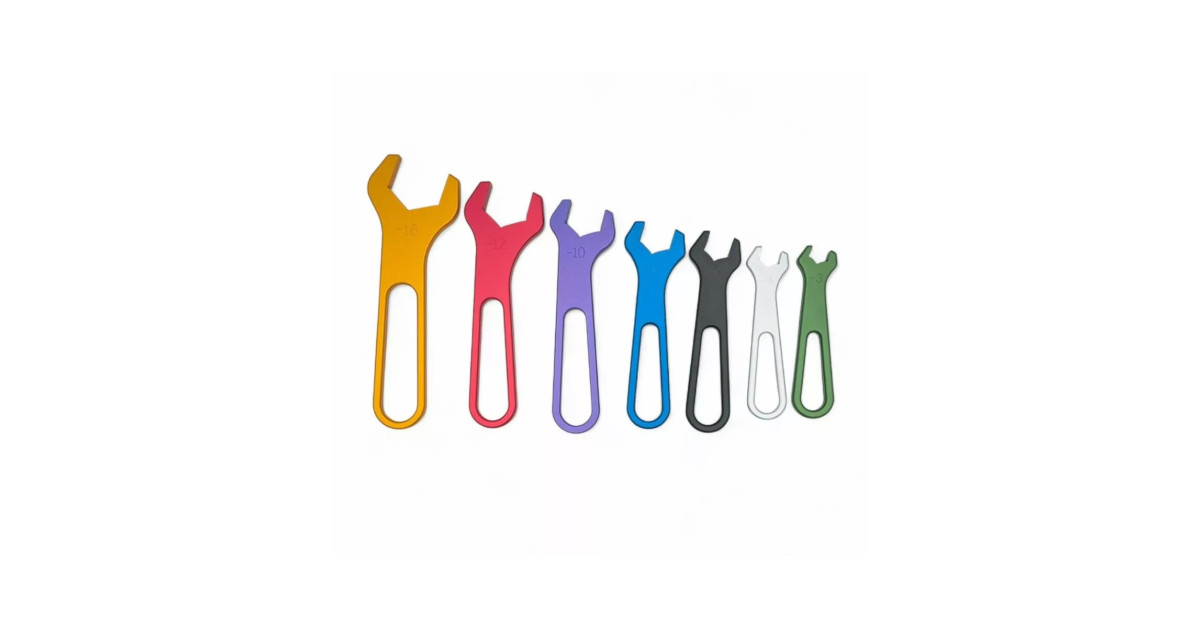 Set of keys for OBP aluminium couplings from AN3 to AN16 (7 pieces)