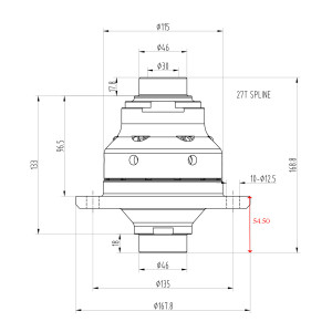 Autobloquant Bratex BMW E39/E46/E53 Différentiel 188L
