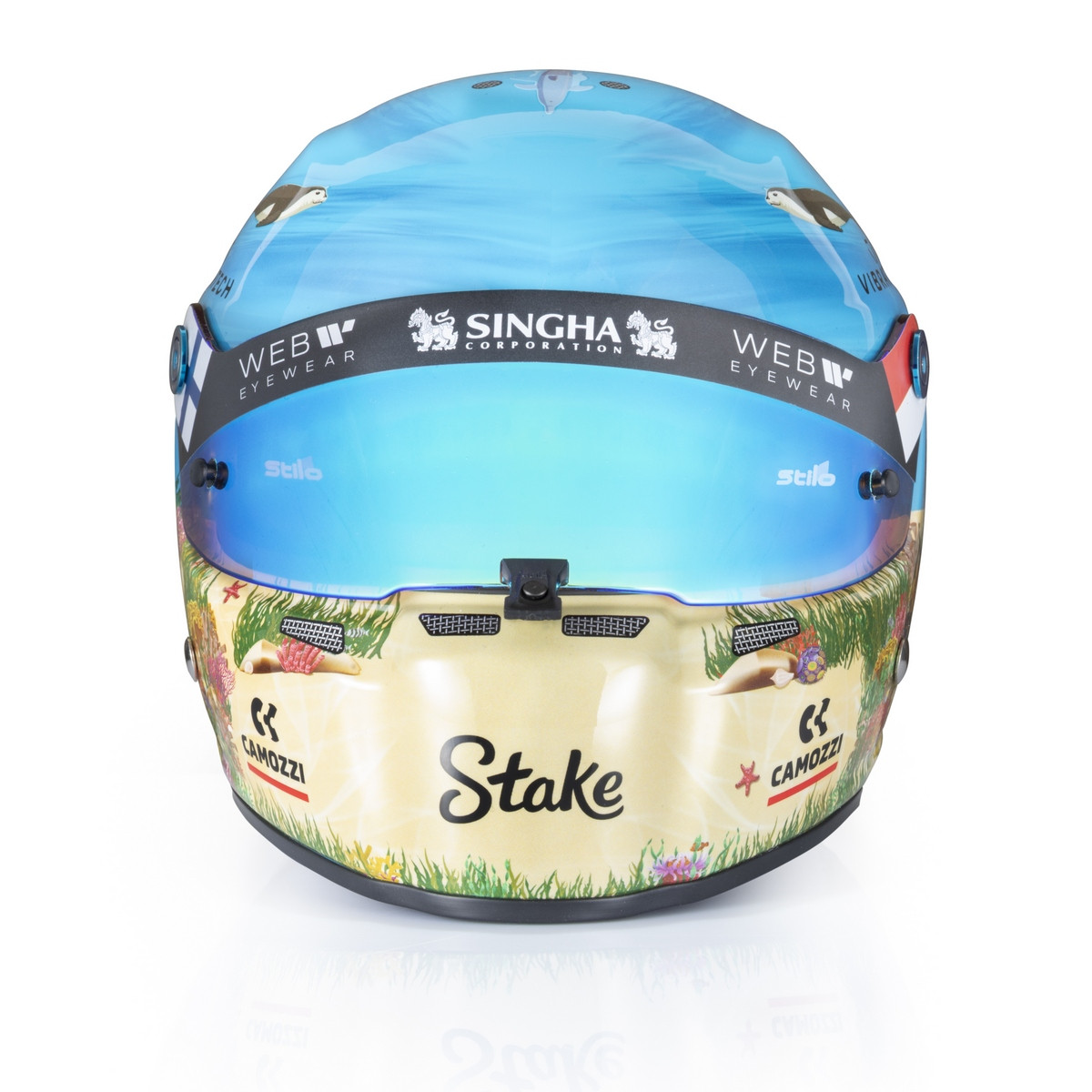 Mini helmet STILO Valtteri BOTTAS 2024 - GP Monaco - STI-24-BOTTAS-MONACO - MH2413 - 3666618637617