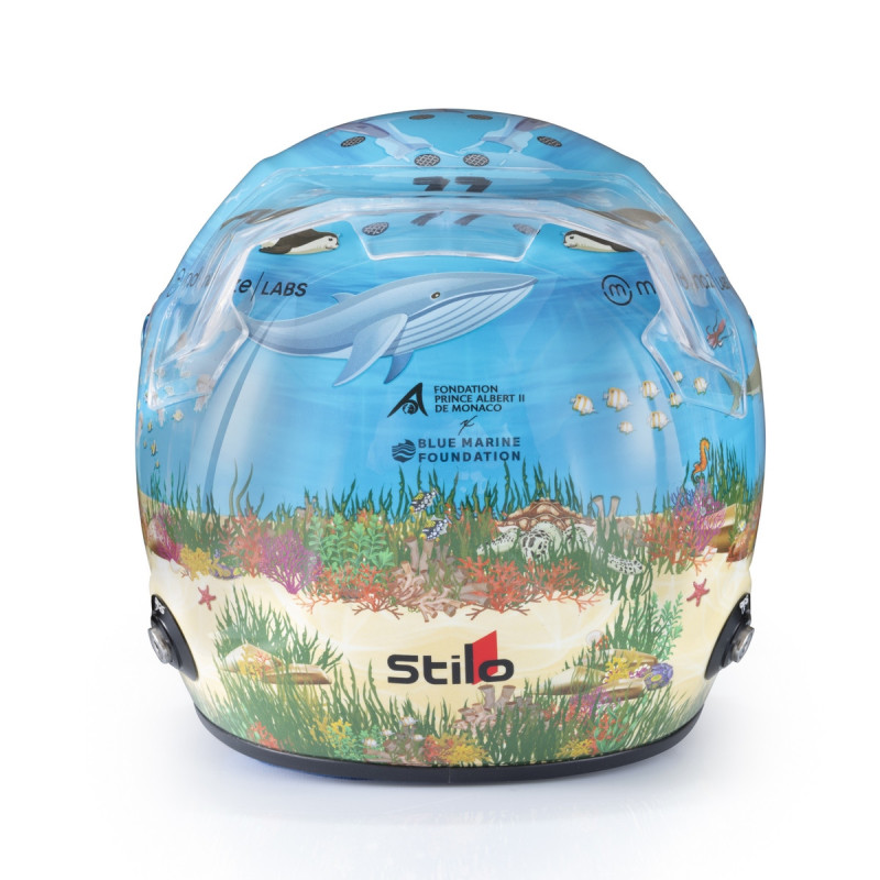 Mini helmet STILO Valtteri BOTTAS 2024 - GP Monaco - STI-24-BOTTAS-MONACO - MH2413 - 3666618637617