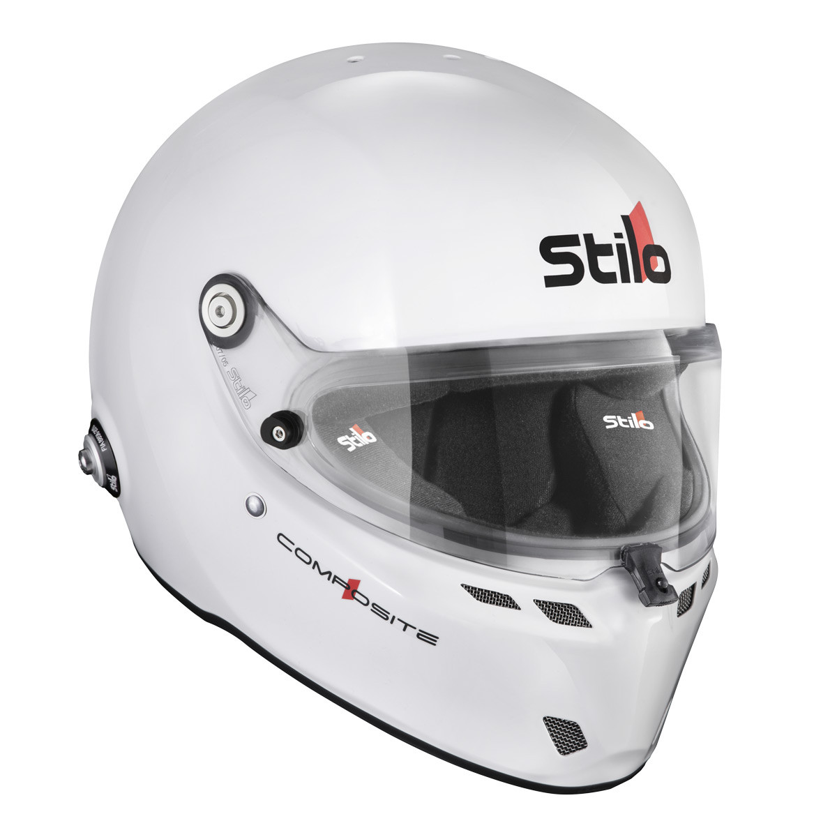 Stilo ST6 FN Composite white/black helmet - Snell SA2025 FIA 8859-24  Hans FIA8858-10 - STI-AA0810AG2XC.61 - AA0810AG2X610101