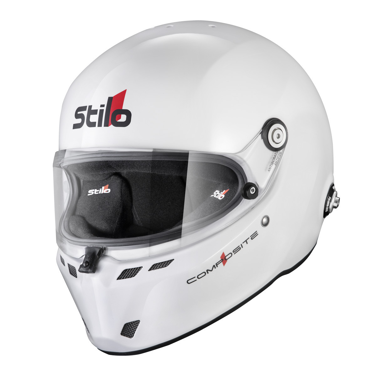Casco Stilo ST6 FN Composite bianco/nero - Snell SA2025 FIA 8859-24  Hans FIA8858-10 - STI-AA0810AG2XC.64 - AA0810AG2X640101