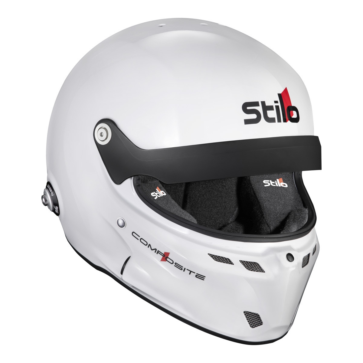 Stilo ST6 GT Turismo Composite white/black helmet - Snell SA2025  FIA 8859-24 Hans FIA8858-10 - STI-AA0802CG2XC.64 - AA0802CG2X640101
