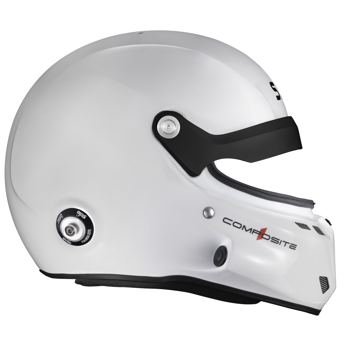 Stilo ST6 GT Turismo Composite white/black helmet - Snell SA2025  FIA 8859-24 Hans FIA8858-10 - STI-AA0802CG2XC.64 - AA0802CG2X640101