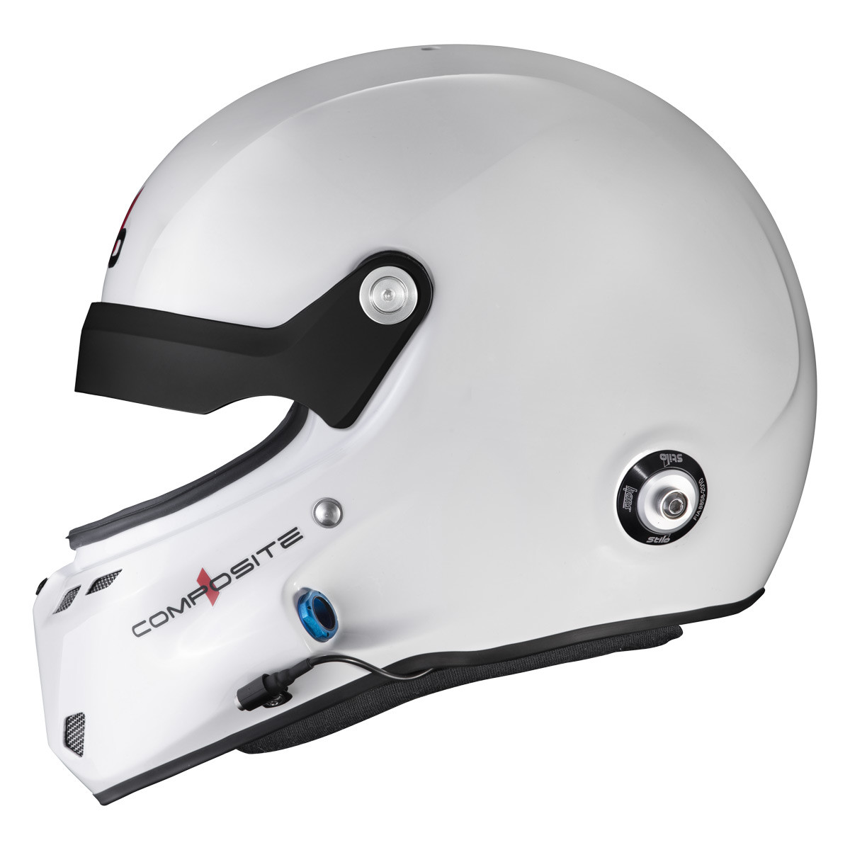 Casque Stilo ST6 GT Turismo Composite blanc/noir - Snell SA2025  FIA 8859-24 Hans FIA8858-10 - STI-AA0802CG2XC.64 - AA0802CG2X640101