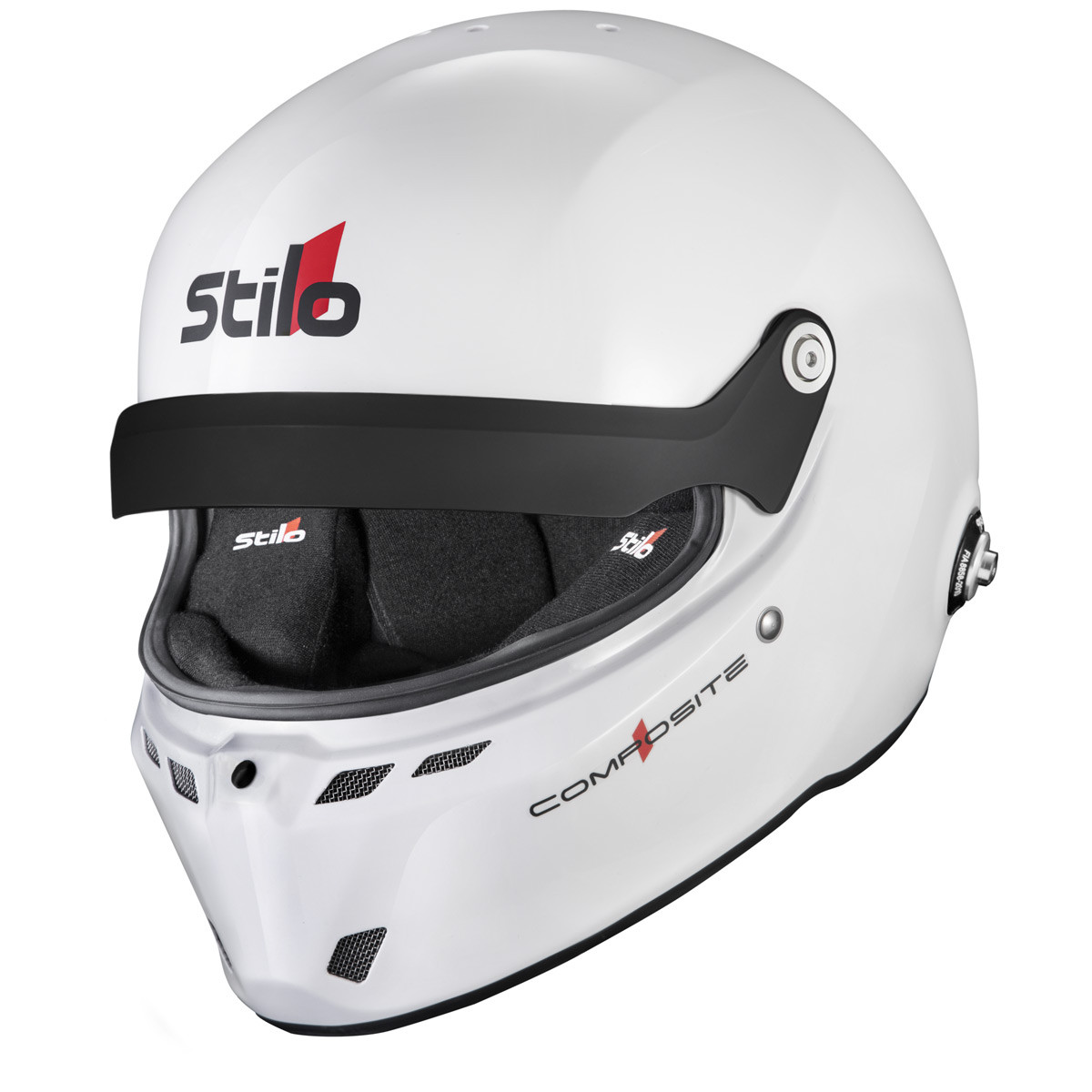 Casco Stilo ST6 GTN Composite bianco/nero - Snell SA2025 FIA 8859-24  Hans FIA8858-10 - STI-AA0812AG2XC.64 - AA0812AG2X640101