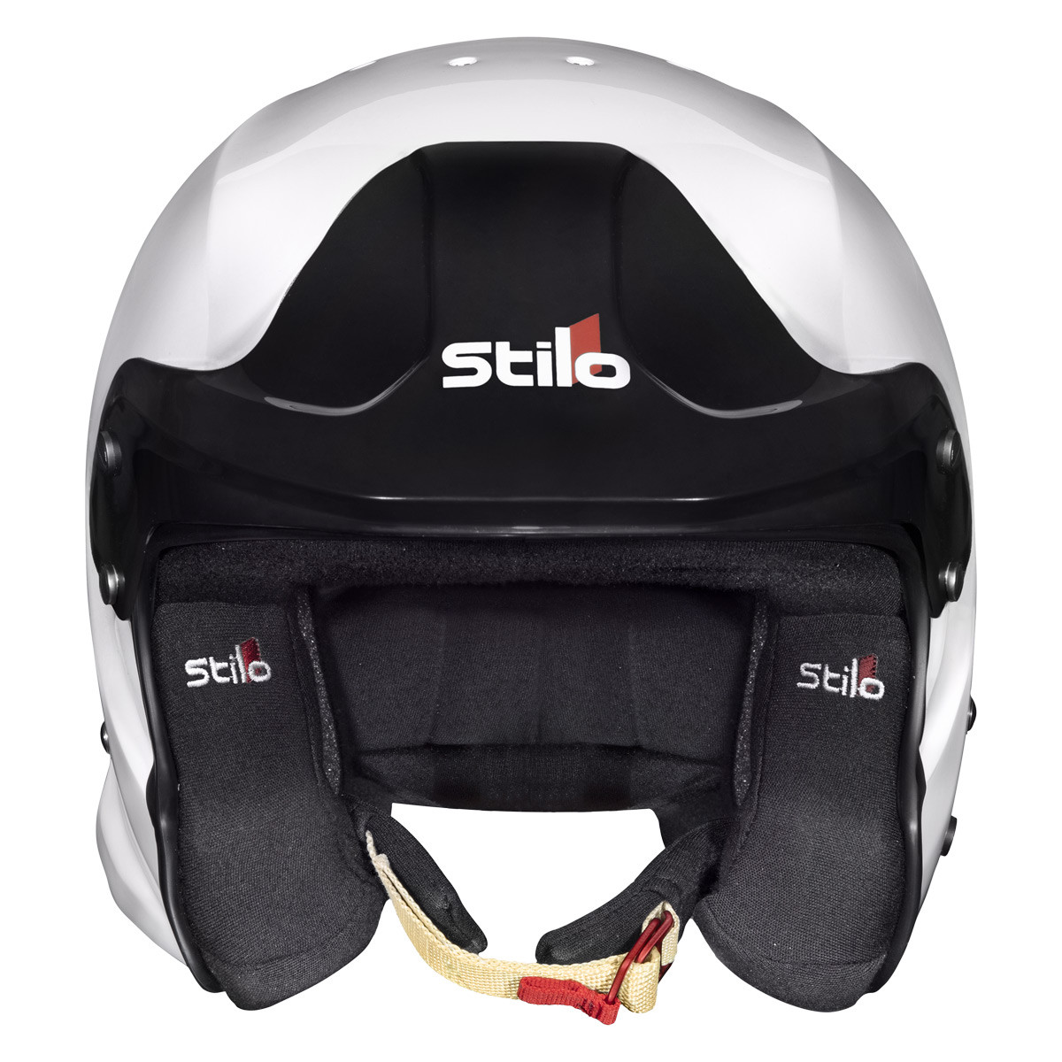 Stilo Venti4 Trophy Jet Composite Helm - Snell SA2025 FIA 8859-2024 Weiß/Innen Schwarz ohne Clips Hans - STI-AA0114AF2XC.64 - AA0114AF2X640101