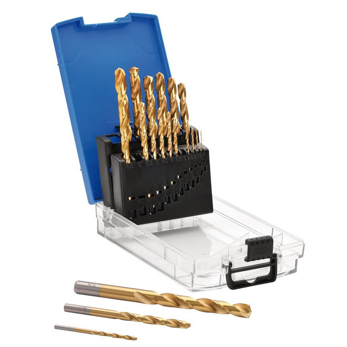 Set di punte DRAPER con rivestimento in titanio HSS (19 pezzi) - DRA-08885 - D08885 - 5059482059933