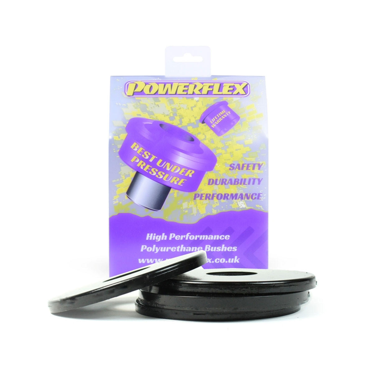 Silent bloc Powerflex Road tampon de ressort arrière 8 mm Volkswagen T4 Transporter (4 pièces) - PF-R85113284 - PFR85-1132-8-4 - 5055676557742