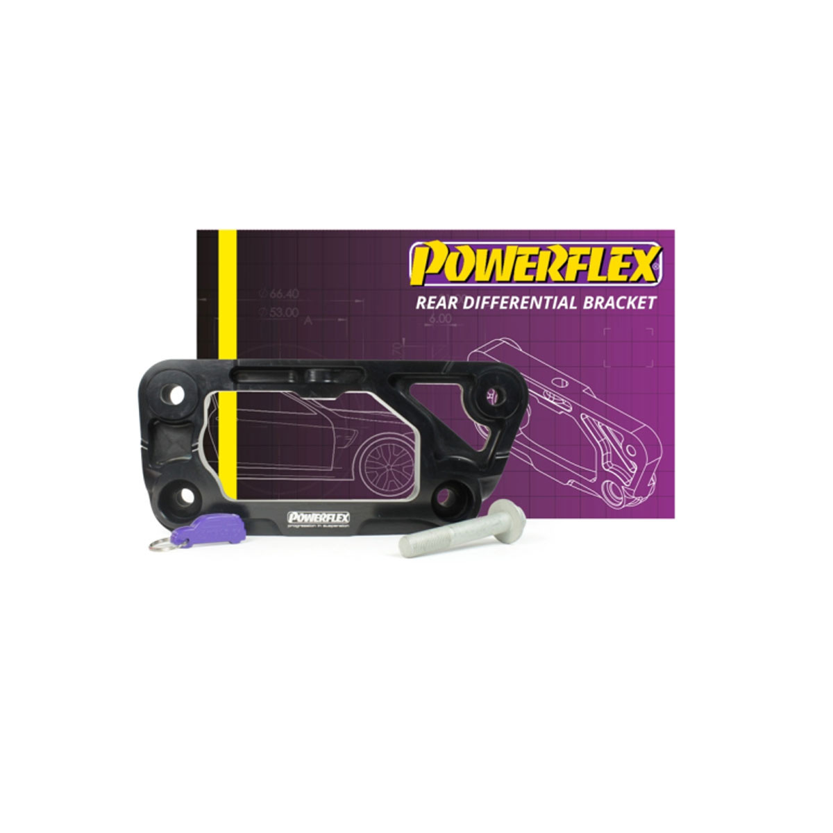 Silent bloc Powerflex Road Hinterachsdifferentialhalter BMW G87 M2 nach 2023 (1 Stück) - PF-R54030 - PFR5-4030 - 5055676556806