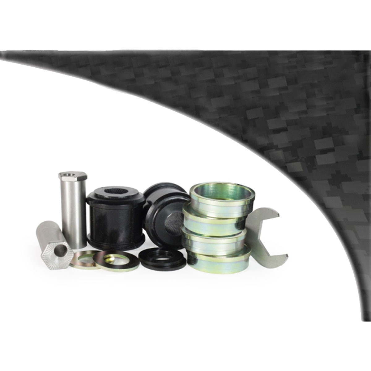 Silent bloc Powerflex Black support de bras de rayon avant chasse réglable BMW séries 2 (2 pièces) - PF-F5-2301G-2N - PFF5-2301GBLK - 5055676562036