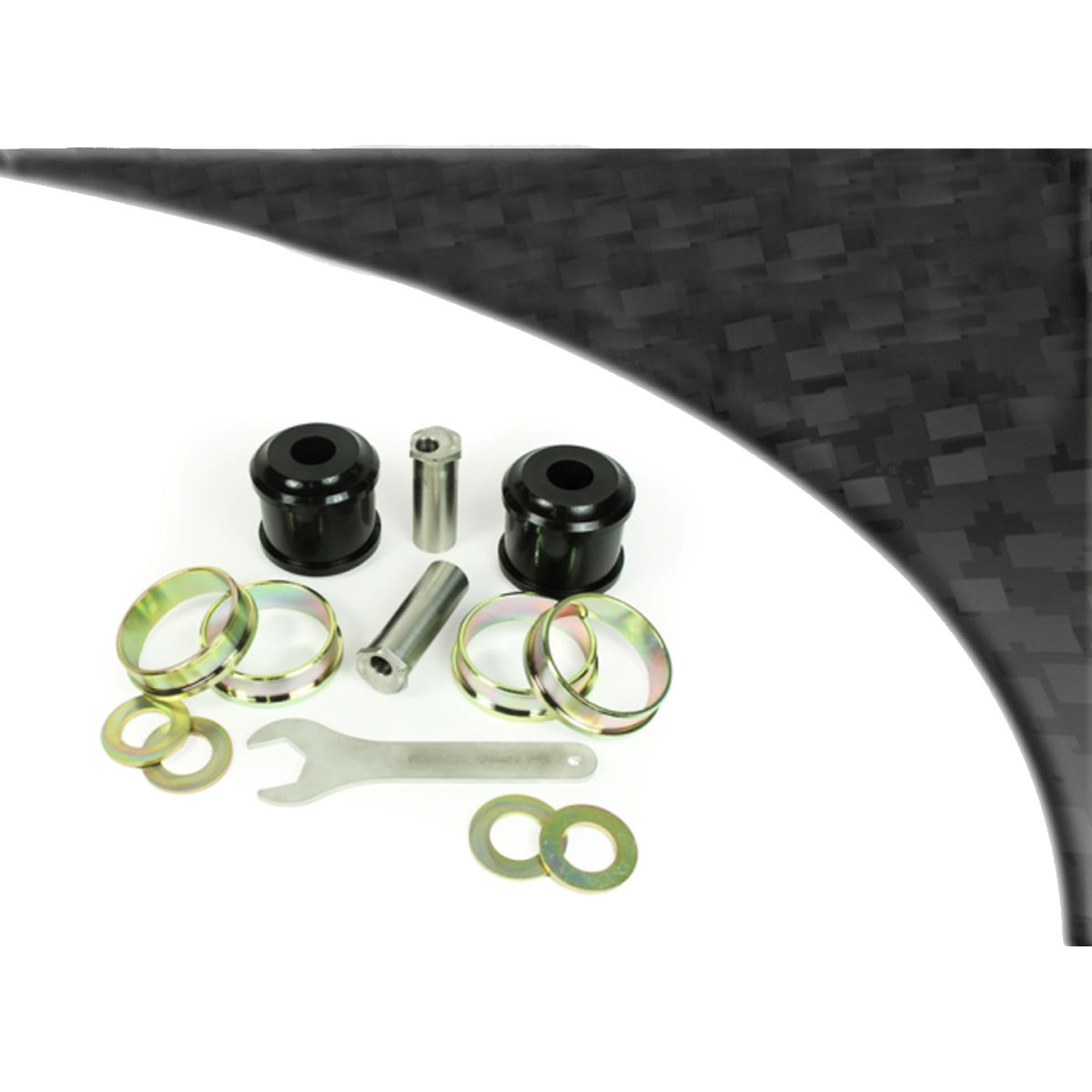 Powerflex Black front radius arm to chassis bush caster offset BMW E90 (2 parts) - PF-F5401G-2N - PFF5-401GBLK - 5055676556899