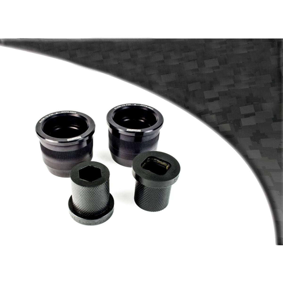Silent bloc Powerflex Black arrière au triangle avant (E46 Hybrid, extérieur en aluminium) BMW séries 3 (2 pièces) - PF-F5-3603-2N - PFF5-3603BLK - 5055676560933