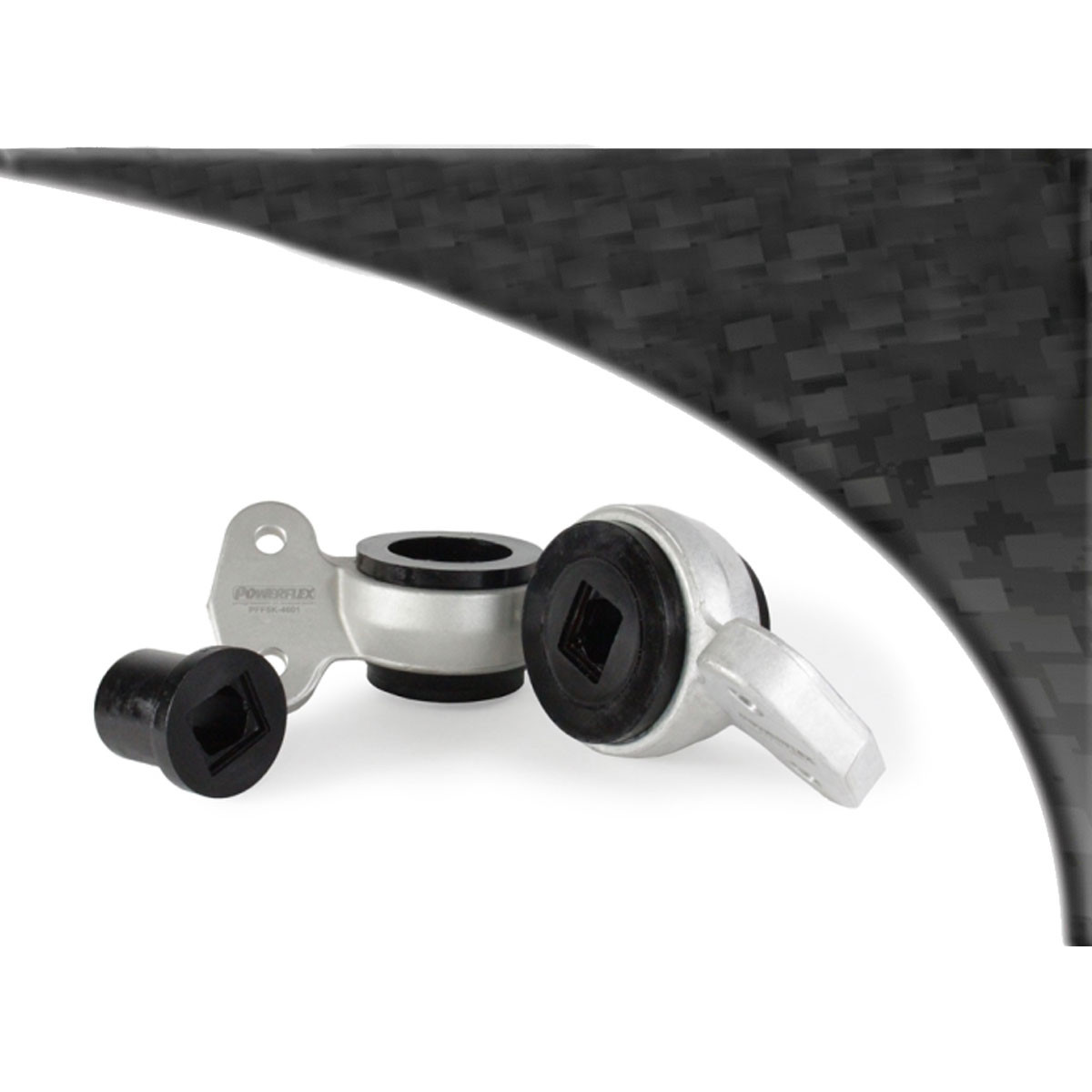 Silent bloc Powerflex Black vordere Halterung für Dreieckslenker hinten BMW 3er-Serie (2 Stück) - PF-F5K-4601-2N - PFF5K-4601BLK - 5055676561725