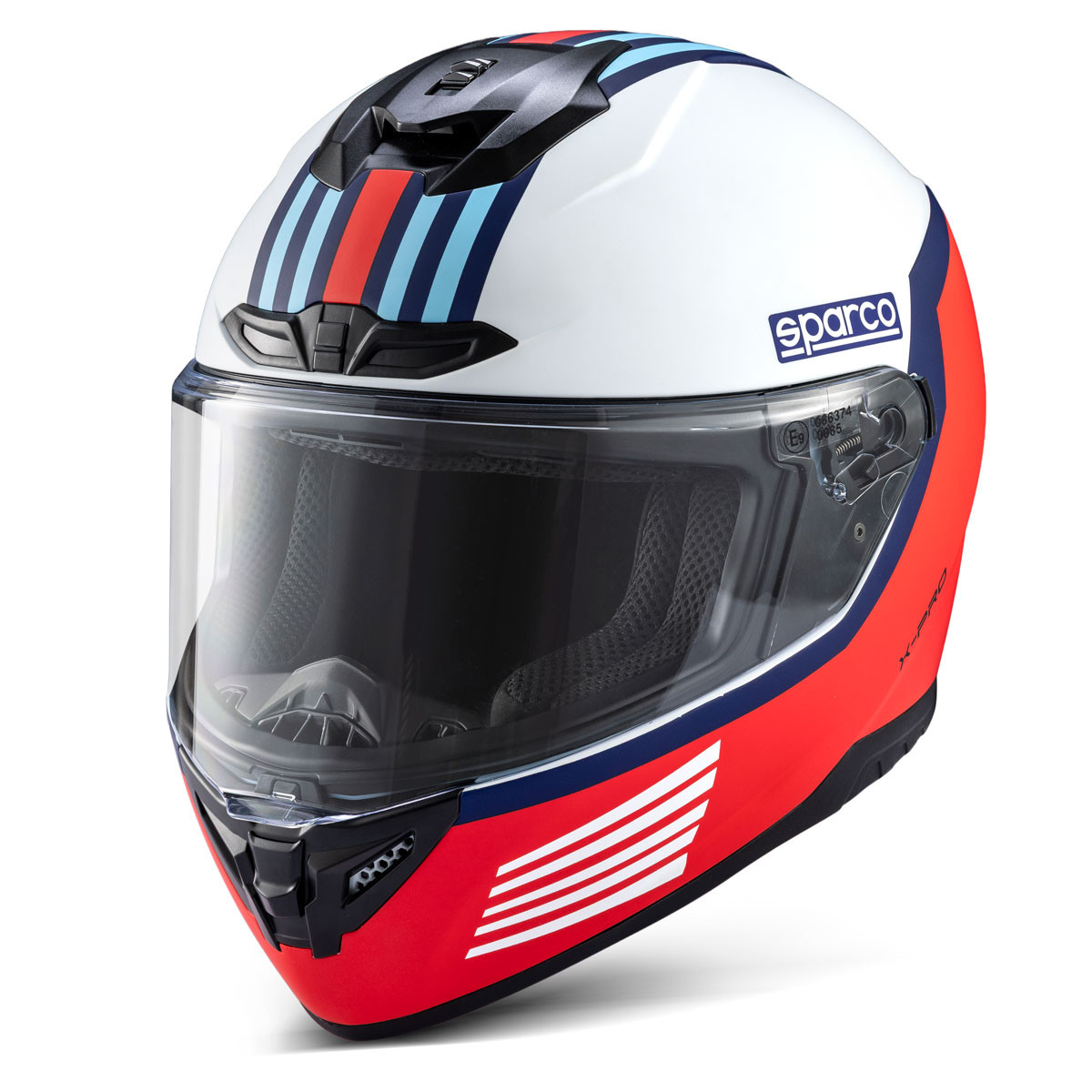 Casque intégral Sparco Martini Racing X-Pro ECE06 - 003378MR.BL.L - 003378MRBI3L
