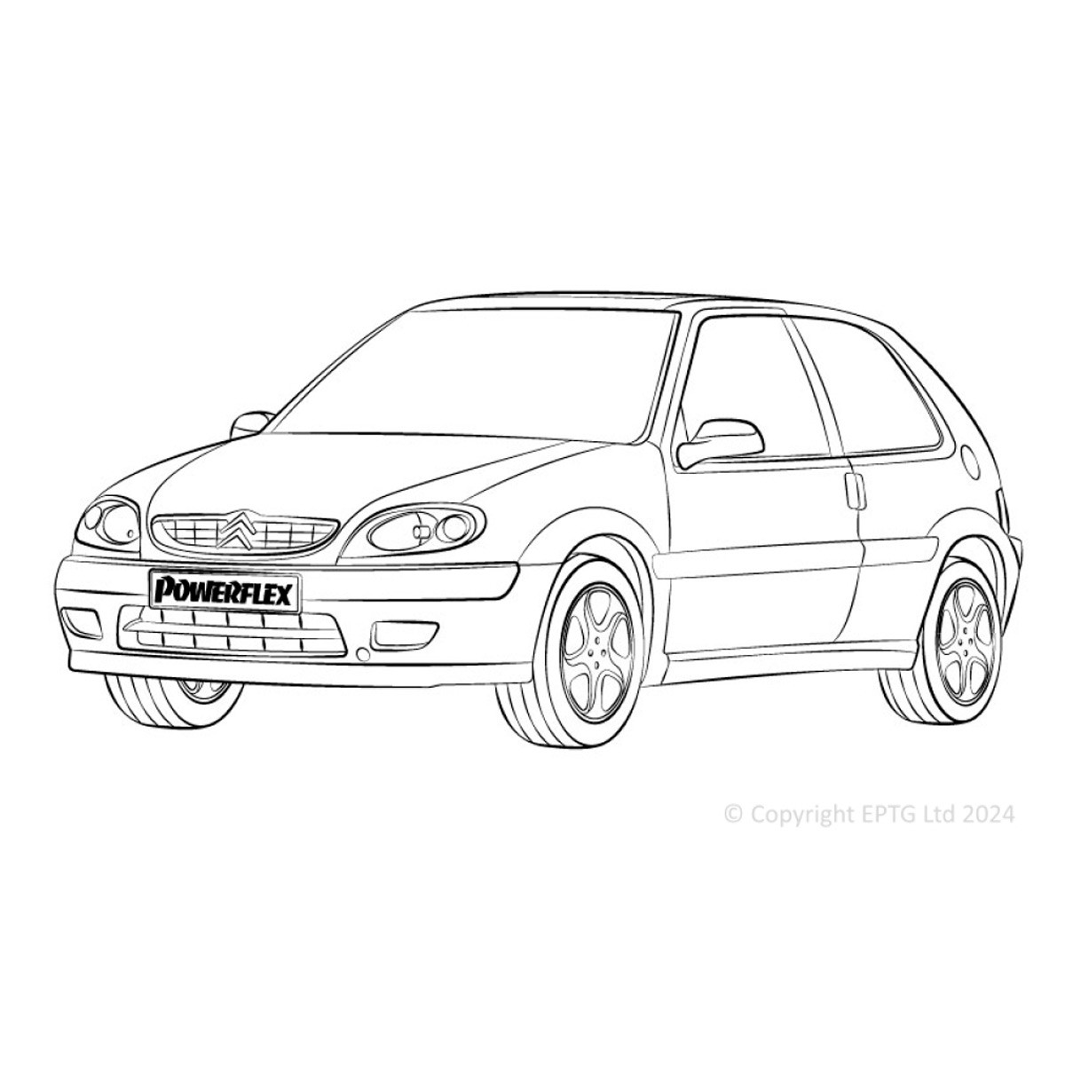 Boccola Powerflex alta prestazione Citroën Saxo - BUN-PF-00001 - BUN-PF-00001