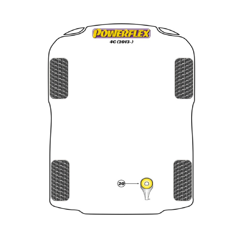 Boccole Powerflex Alfa Romeo 4C (2013-) - BUN-PF-00008 - BUN-PF-00008