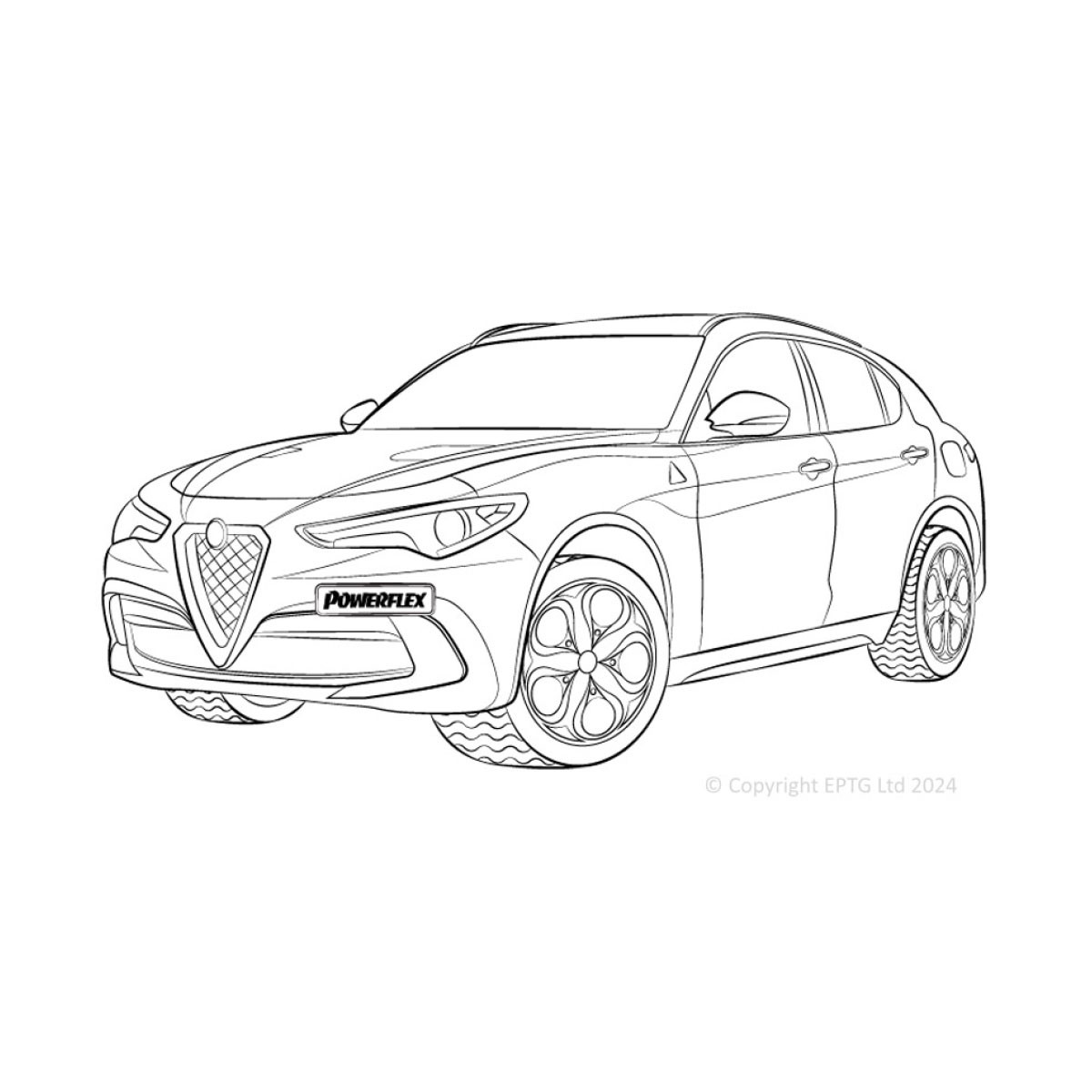 Silentblocs Powerflex Alfa Romeo Stelvio (2017-) - BUN-PF-00017 - BUN-PF-00017