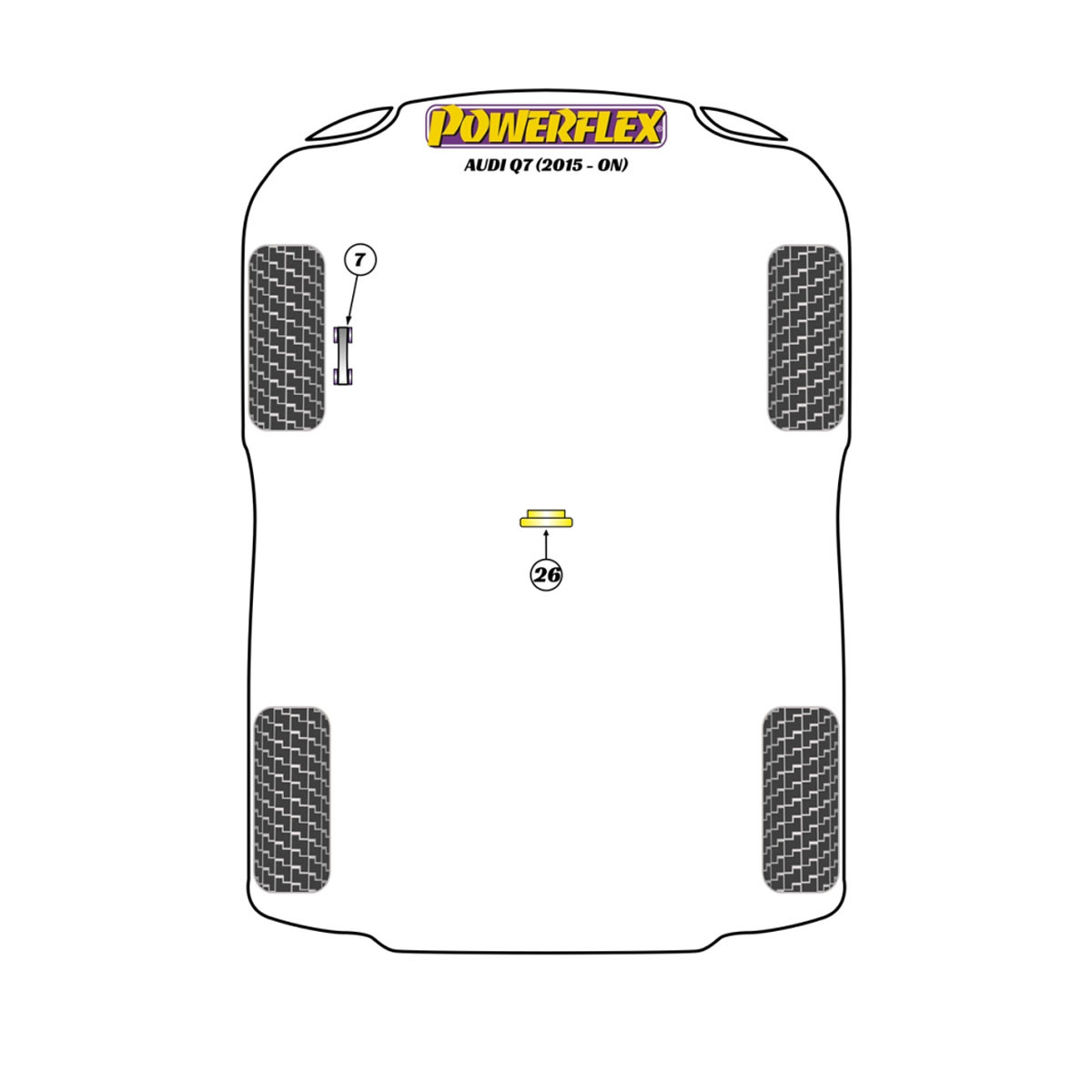 Silentblocs Powerflex Audi Q7 4M (2015-) - BUN-PF-00090 - BUN-PF-00090