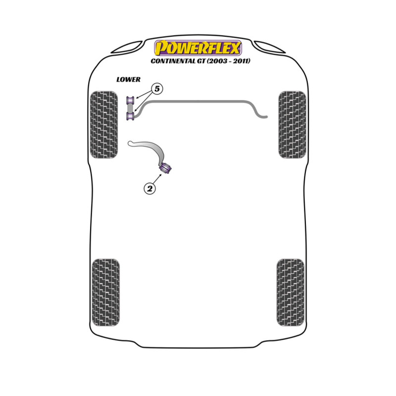 Powerflex bushes BentleyContinental GT (2003 - 2011) - BUN-PF-00130 - BUN-PF-00130