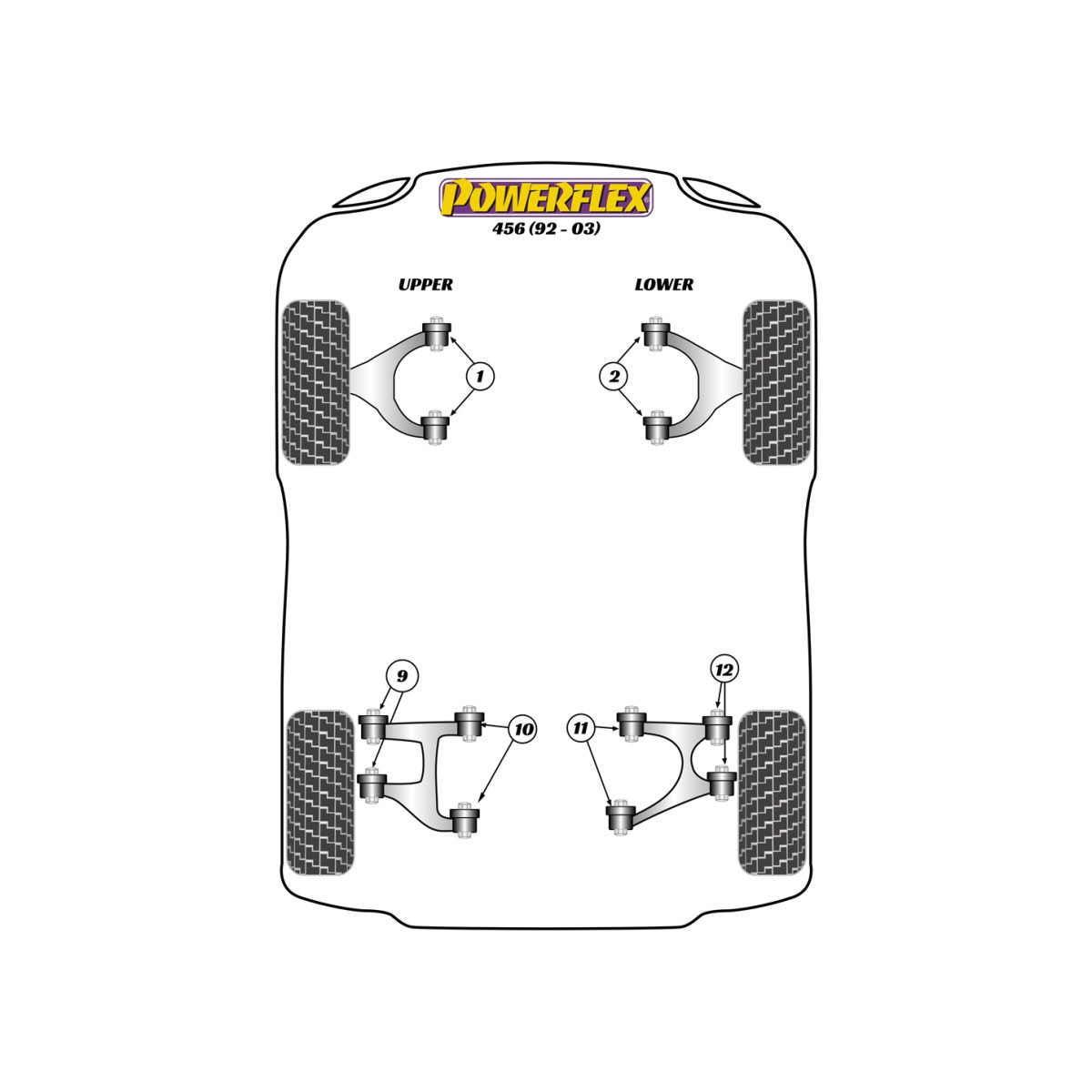 Boccole Powerflex Ferrari 456 (1992 - 2003) - BUN-PF-00320 - BUN-PF-00320