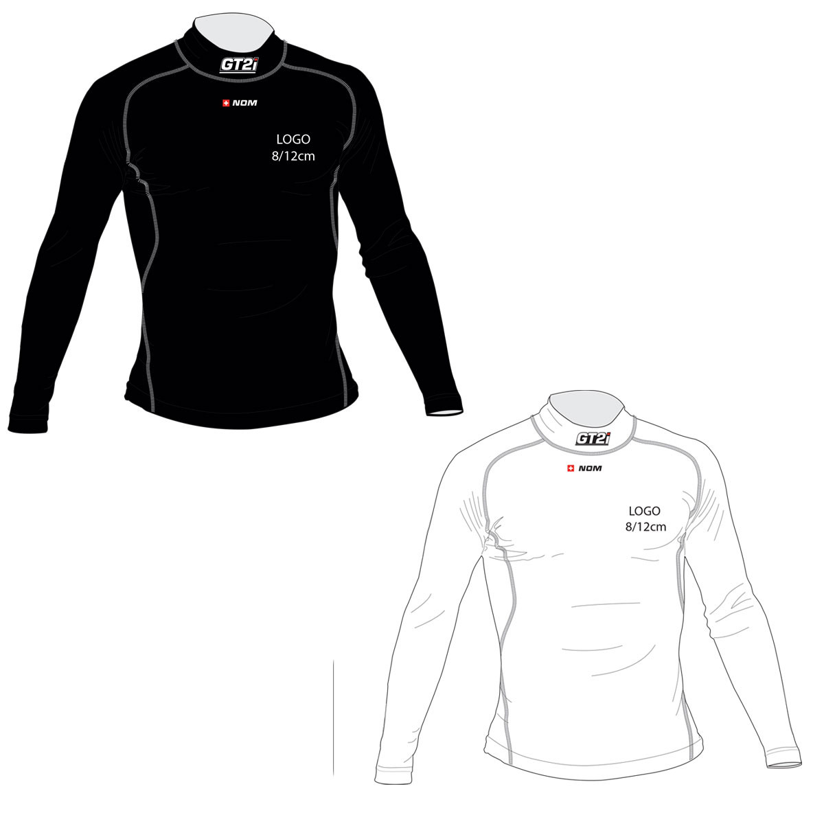 T-Shirt Individuell gestaltbar Name + Flagge + 2x Logos GT2i Pro FIA 8856-2018 - PGT-TSHIRT6.N.XLXXL
