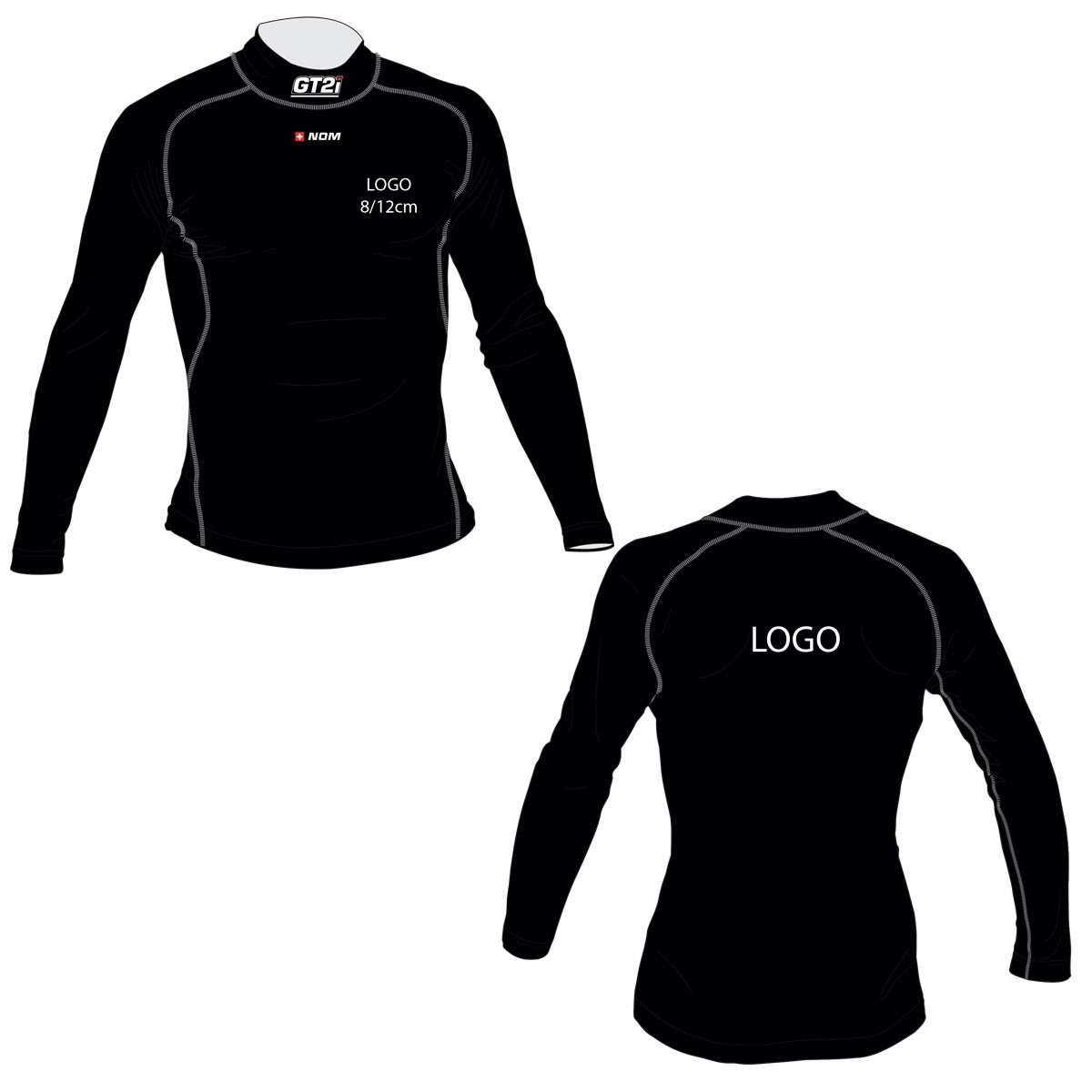 T-Shirt Individuell gestaltbar Name + Flagge + 2x Logos GT2i Pro FIA 8856-2018 - PGT-TSHIRT6.N.XLXXL
