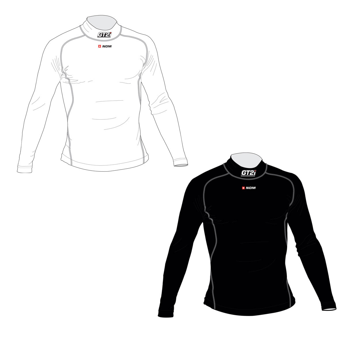 GT2i Pro Personalisierbares T-Shirt Name + FIA Flagge 8856-18 - PGT-TSHIRT4.BL.ML