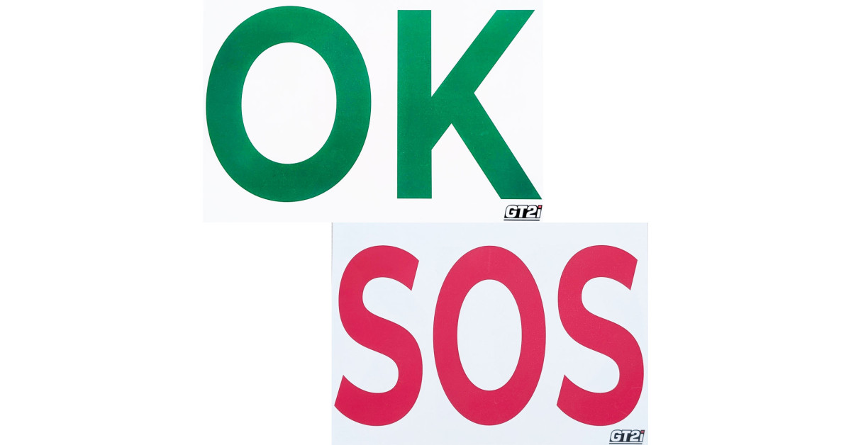 GT2i SOS / OK sign 297x420mm