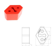 Silent universal exhaust block